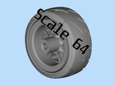 3d stl model files Tire Rims Wheel set for scale model car 3D प्रिंट मॉडल