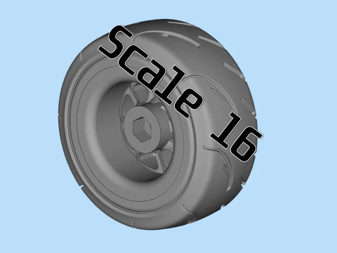 3d stl model files Tire Rims Wheel set for scale model car 3D Print Model