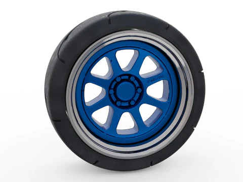 3d stl model files Tire Rims Wheel set for scale model car 3D Print Model