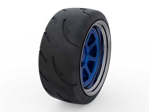 3d stl model files Tire Rims Wheel set for scale model car 3D प्रिंट मॉडल