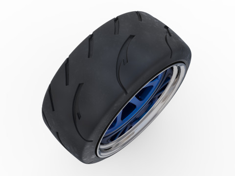 3d stl model files Tire Rims Wheel set for scale model car 3D प्रिंट मॉडल