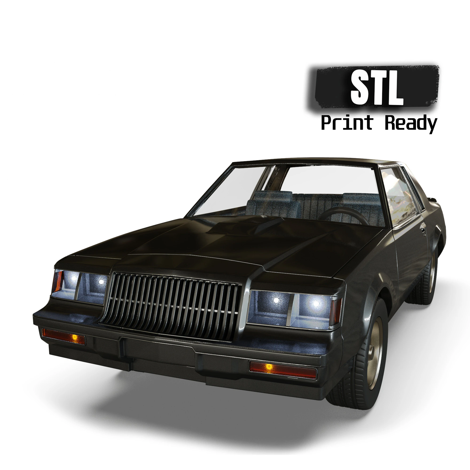 87 Regal Grand National muscle car 3d printer files 3D Print Model .c4d .max .obj .3ds .fbx .stl .blend