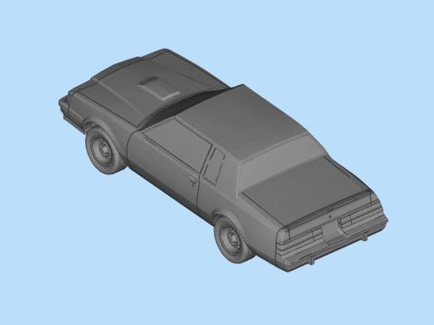 87 Regal Grand National muscle car 3d printer files Model Cetak 3D