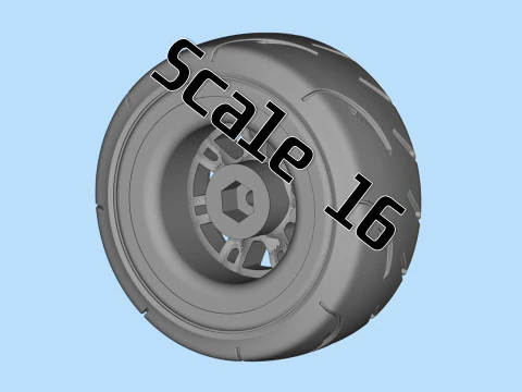 Toy stl wheels Tire Rims Wheel set for scale model car 3D Print Model