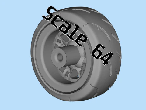 Toy stl wheels Tire Rims Wheel set for scale model car 3D Print Model