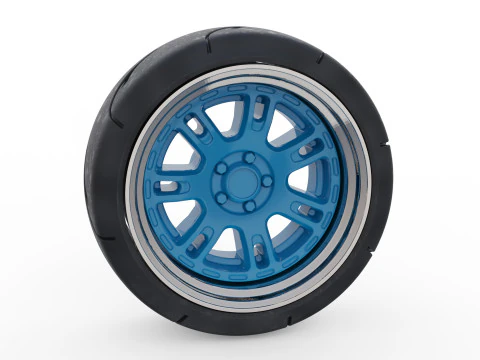 Toy stl wheels Tire Rims Wheel set for scale model car 3D Print Model