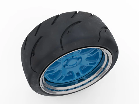 Toy stl wheels Tire Rims Wheel set for scale model car 3D Print Model