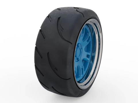 Toy stl wheels Tire Rims Wheel set for scale model car 3D Print Model
