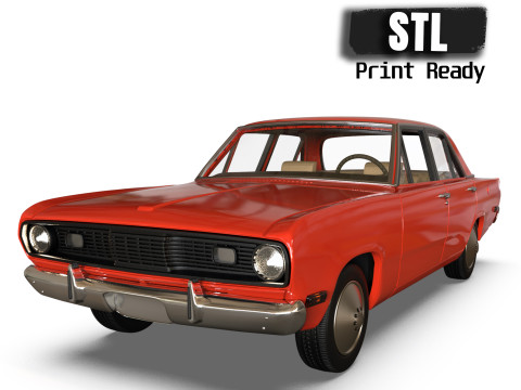 1971 Valiant Third gen 4 Door in Duel s to Print 3D Print Model