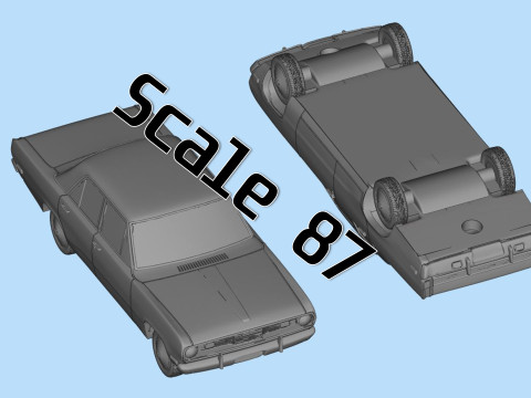 1971 Valiant Third gen 4 Door in Duel s to Print 3D Print Model