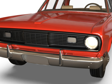 1971 Valiant Third gen 4 Door in Duel s to Print 3D Print Model