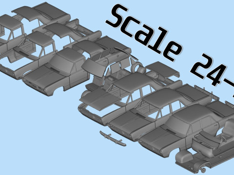 1971 Valiant Third gen 4 Door in Duel s to Print 3D Print Model