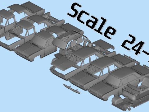 1971 Valiant Third gen 4 Door in Duel s to Print 3D Print Model