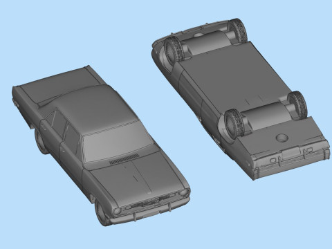 1971 Valiant Third gen 4 Door in Duel s to Print 3D Print Model