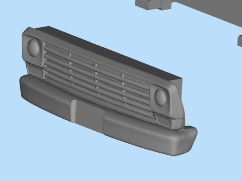 Camper shell and Grille 1968 to 1969 Series 6 PickUp Red Truck Superfast 3D Print Model