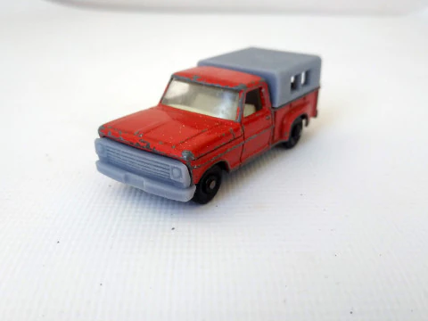 Obudowa i kratka kampera 1968&ndash;1969 Seria 6 PickUp Red Truck Superfast Model do druku 3D