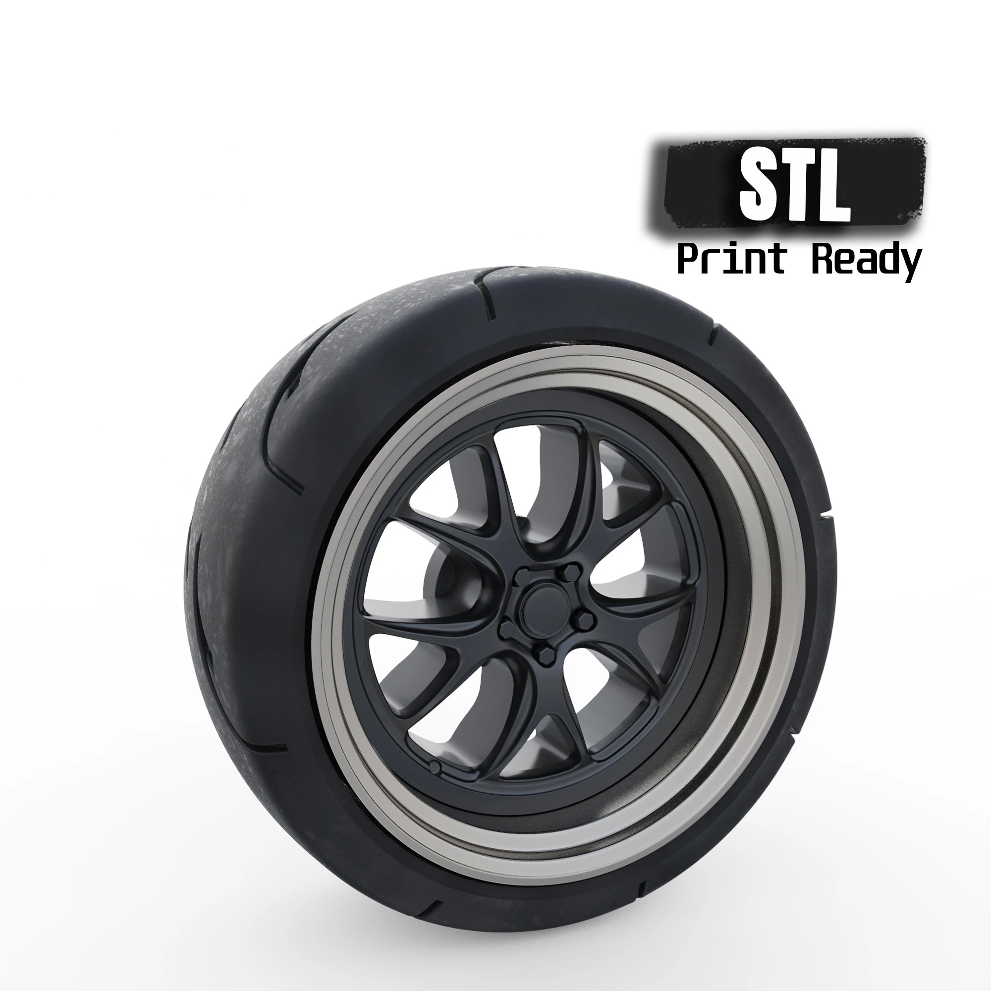 Scale vehicle stl files wheels Tire Rims set for car printables 3D Print Model .c4d .max .obj .3ds .fbx .stl .blend 