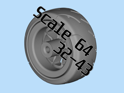 Scale vehicle stl files wheels Tire Rims set for car printables 3D Принт Модель
