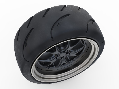 Scale vehicle stl files wheels Tire Rims set for car printables 3D Принт Модель
