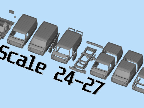 American Chevy Van G10 gen3 Shorty Ready to Print STL File 3D Printing Car 3D प्रिंट मॉडल
