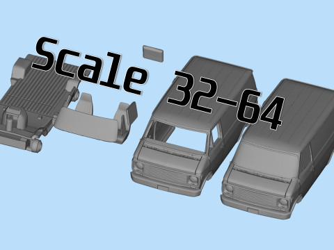 American Chevy Van G10 gen3 Shorty Ready to Print STL File 3D Printing Car 3D प्रिंट मॉडल