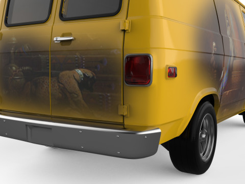 American Chevy Van G10 gen3 Shorty Ready to Print STL File 3D Printing Car 3D प्रिंट मॉडल