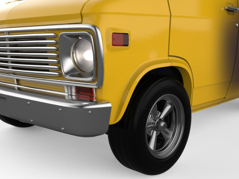 American Chevy Van G10 gen3 Shorty Ready to Print STL File 3D Printing Car 3D प्रिंट मॉडल