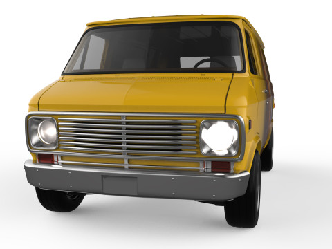 American Chevy Van G10 gen3 Shorty Ready to Print STL File 3D Printing Car 3D प्रिंट मॉडल