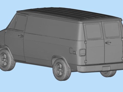 American Chevy Van G10 gen3 Shorty Ready to Print STL File 3D Printing Car 3D प्रिंट मॉडल