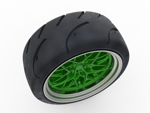 Scale Wheel STL Model for 3D Printing Includes Tire Rim Parts Modèles 3D en vedette