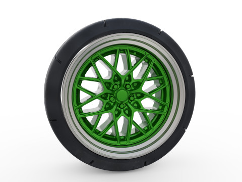 Scale Wheel STL Model for 3D Printing Includes Tire Rim Parts Modèles 3D en vedette