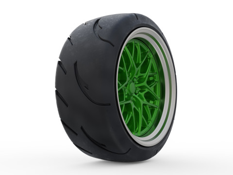 Scale Wheel STL Model for 3D Printing Includes Tire Rim Parts Modèles 3D en vedette