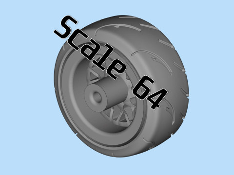 Scale Wheel STL Model for 3D Printing Includes Tire Rim Parts Modèles 3D en vedette