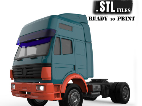 Mrcds German old Truck SK Eurocab STL Files 3D प्रिंट मॉडल