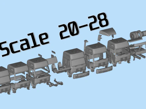Mrcds German old Truck SK Eurocab STL Files 3D Print Model