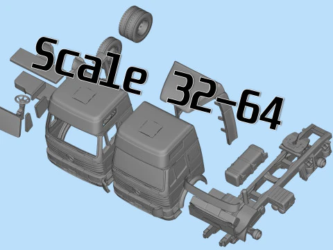 Mrcds German old Truck SK Eurocab STL Files 3D Print Model