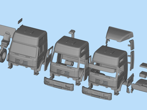 Mrcds German old Truck SK Eurocab STL Files Modèles 3D en vedette