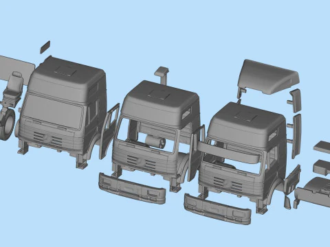 Mrcds German old Truck SK Eurocab STL Files 3D Print Model