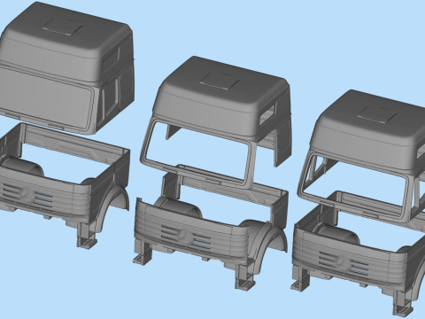 Mrcds German old Truck SK Eurocab STL Files Modèles 3D en vedette