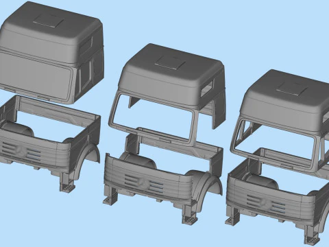Mrcds German old Truck SK Eurocab STL Files 3D Print Model