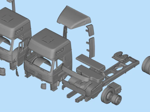 Mrcds German old Truck SK Eurocab STL Files 3D Print Model