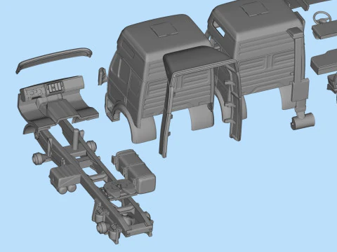 Mrcds German old Truck SK Eurocab STL Files 3D Print Model
