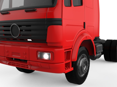 Old benz truck SKII low roof cabin STL files Model Cetak 3D