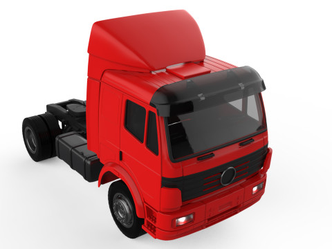 Old benz truck SKII low roof cabin STL files Model Cetak 3D