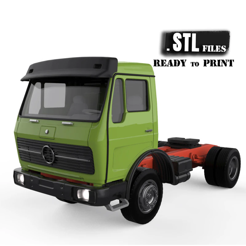 Benz NG 시리즈 짧은 운전실 3D 인쇄 가능한 트럭 모델 STL 파일 3D 프린트 모델 .c4d .max .obj .3ds .fbx .stl .blend 