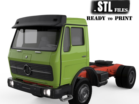 Benz NG Series short Cab 3D Printable Truck Model STL Files 3D प्रिंट मॉडल