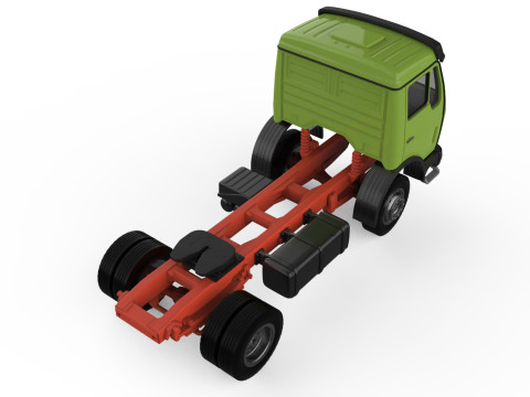 Benz NG Series short Cab 3D Printable Truck Model STL Files 3Dプリントモデル