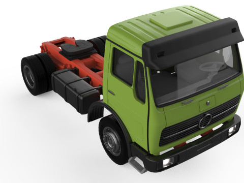 Benz NG Series short Cab 3D Printable Truck Model STL Files 3Dプリントモデル