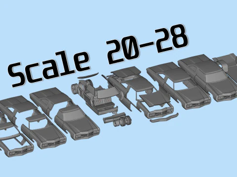 3D Printable Chevy Impala Coupe 5th Gen with Donk Lowrider Wheels STL 3D Print Model