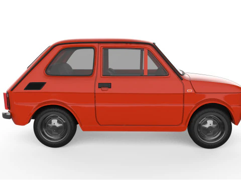 Pliki STL do druku 3D Polski Fiat 126p Maluch Model klasyczny samoch&oacute;d retro Model do druku 3D
